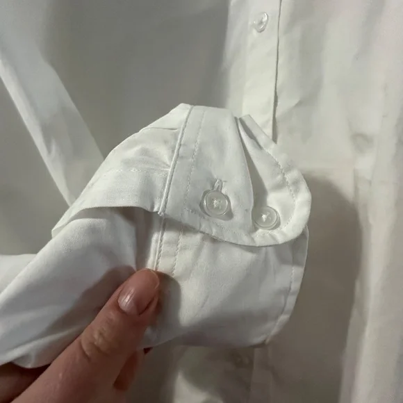 Joe Fresh White Button-Up Shirt with Rhinestone Collar – Size 3X – Never Worn - Picture 5 of 6